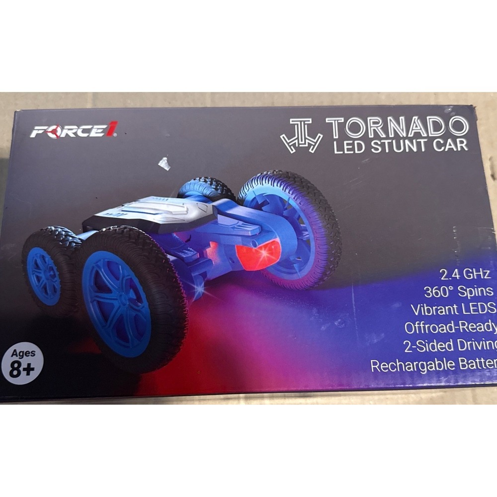New Force1 Tornado LED Stunt Car. Remote Control Car for Kids RC‎ Car. Open Box